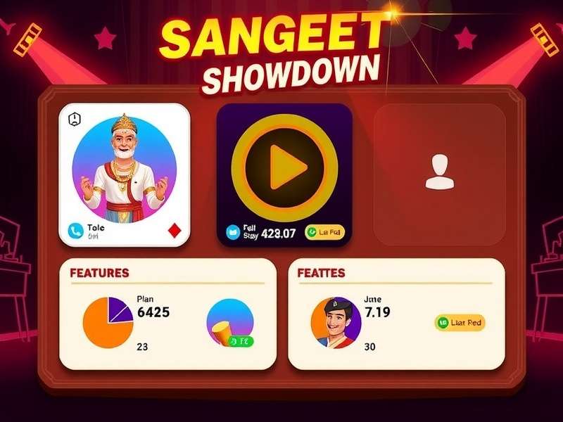 Sangeet Showdown user interface and features